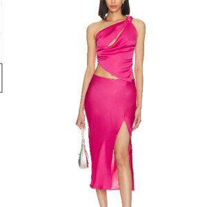 NBD Meera Set – Hot Pink 2-Piece Skirt + Top Coord Set– XXS – NWT from Revolve